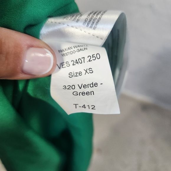 4x$25 Hoss intropia green semi sheer slip chemise dress XS - Picture 5 of 11